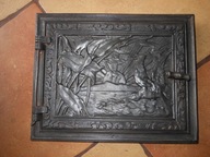 ŁADNE STARE DRZWICZKI ŻELIWNE DO PIECA WĘDZARNI