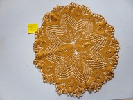 Serweta okrągła duża morelowa