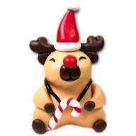 KAPIBARA ŚWIĄTECZNY RENIFER FIGURKA Z MODELINY