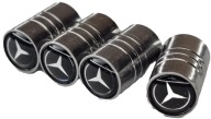 Nakrętki kapturki na wentyle MERCEDES BENZ srebrne (4szt.)