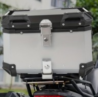 Kufer Centralny Skrzynia Adventure Mocowany Na Bagażnik Srebrny 55