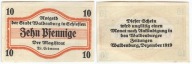 Banknot zastepczy miata - WALDENBURG - Walbrzych - 10 Pfennig