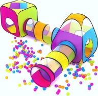 Domowy Plac Zabaw 4w1 Namiot Tunel Suchy Basen Wewnętrzny i Zewnętrzny