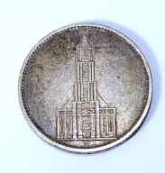 Srebrna moneta 5 marek III Rzesza Kościół mennicaD 1934 oryginał
