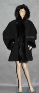 Futro damskie sztuczne z kapturem, 100% poliester 46-48