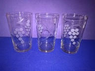 Szklanki literatki z wzorem x 6 – PRL