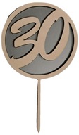 Drewniany topper liczba sklejka 20 30 35 40 45 50 urodziny tort decoupage