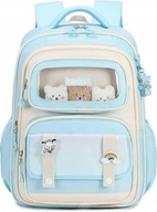 Plecak szkolny dla dziewczynek wodoodpoerny + maskotki i przypinki UROCZY