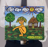 Obraz Gracjan Roztocki 'Kupa pod domkiem', Płótno