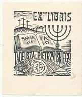 Ex Libris Tadeusza Pietrzyńskiego wym.9 X 7,5 cm.