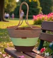 Koszyk na ramię 3 kolory torba NA ZAMÓWIENIE ze sznurka MINI A4 LaPanier