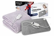 Koc elektryczny mata grzewcza 150x80cm 60W pilot + poduszka grzewcza