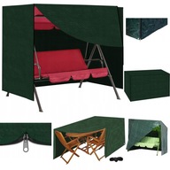 Duży Ochronny Pokrowiec na Huśtawkę Ogrodową Zamki Zielony 215x150x145cm