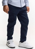 GRANATOWE SPODNIE MATERIAŁOWE ELEGANCKIE DLA CHŁOPCA 128 8 LAT