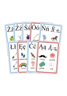 Edukacyjne karty do nauki literek - polskie znaki – 9 szt. | Laminowane