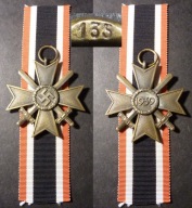 Kriegsverdienstkreuz 2 klasy z mieczami. KVK Krzyż zasługi sygnowany 135
