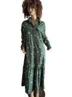 REYON sukienka długa z kieszeniami falbaną L-40/42 nowa