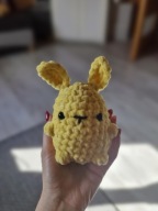 Maskotka Pluszowa Zółty Królik Handmade - Amigurumi Wielkanocne Na Szydełku