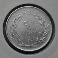 *TURCJA [0363]*50 Kurus (50 kuruszy) 1974 Lira turecka TURKIYE CUMHURIYETI
