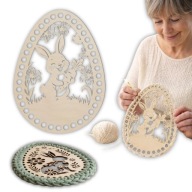 JAJKO DO SZYDEŁKOWANIA DNO KOSZYKA WIELKANOC SKLEJKA BAZA DREWNIANA SPÓD 20