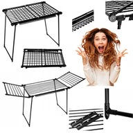 SUSZARKA NA PRANIE DO UBRAŃ STOJĄCA SKŁADANA KLIPSY NA SKARPETKI CZARNA