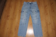 Spodnie jeansy cargo Bershka r. 42