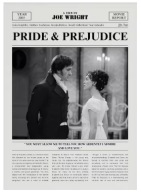 Plakat „Movie Times” – Minimalistyczny Plakat Filmowy w Stylu Gazety