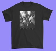 Koszulka z kotami CATSPIRACY od KiciKici.com rozm. XL x Fundacja KOT