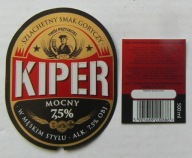 ETYKIETA PIWO KIPER MOCNY BROWAR SULIMAR PIOTRKÓW TRYBUNALSKI + KONTRA