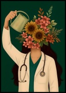 A2 PLAKAT Z HUMOREM DLA LEKARKI STUDENTKI MEDYCYNY MEDYCYNA LEKARZ KITEL