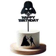 Ozdoba Topper na Tort Happy Birthday z motywem Star Wars + DEKORACJA NA BOK