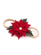 Momilio handmade Opaska do włosów Poinsecja na święta