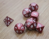 Metalowe kości RPG Wodzinsky - "Rubinowa Noc" + woreczek