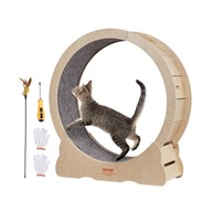 Bieżnia kołowrotek dla Kota 91 cm z Drewna z Drapakiem i Kołowrotkiem