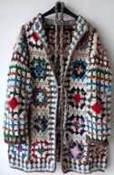 Kardigan żakiet patchworkowy Rozmiar 46/50