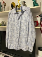 KOSZULA MEYER HOLENDERSKA PRYWATNA KOLEKCJA NIEBIESKIE MORO BAWEŁNA