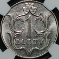 1 złoty 1929 - MS 63 - NGC - MENNICZE