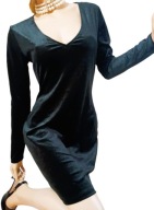 h_&_m czarna welurowa sukienka aksamitna gotycka 44