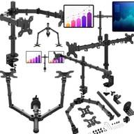 Uchwyt na Dwa Monitory Extra Mocny Regulowany Uniwersalny Biurkowy PREMIUM