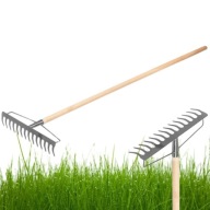 GRABIE METALOWE DO OGRODU DO TRAWY 16 ZĘBÓW 40 x 150cm MAAN