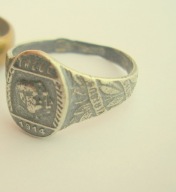1914 rok FRANZ Joseph KAISER Wilhelm ring WWI sygnet ANTYK rzesza niemcy