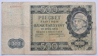 Banknot Generalna Gubernia 500 zł 1940 rok SERIA: A