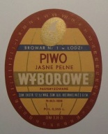 STARA ETYKIETA PIWO JASNE PEŁNE WYBOROWE BROWAR NR 1 ŁÓDŹ