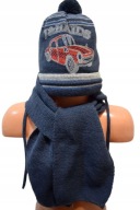 KOMPLET CHŁOPIĘCY CZAPKA + SZAL AGBO r. 44-46 nr 855