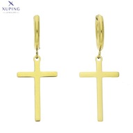 71800 Kolczyki złota stal chirurgiczna krzyżyk na kółku