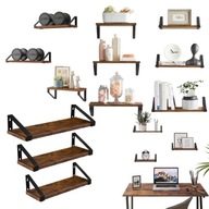 PÓLKA ŚCIENNA WISZĄCA LOFT DO KUCHNI NA PRZYPRAWY ZESTAW 3 PÓLEK LOFT