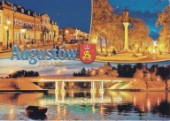 AUGUSTÓW - RYNEK - KOLUMNA ZYGMUNTA AUGUSTA - MOST NAD NETTĄ - HERB