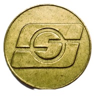 Żeton do automatów do gier lub sprzedających. określany jako "10p token"