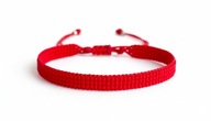 Bransoletka tkana z koralików Miyuki etno czerwona błyszcząca srebrna