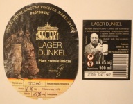 ETYKIETA - LAGER DUNKEL - PROPONUJE - MISTRZ BRACTWA - MAREK SULIGA